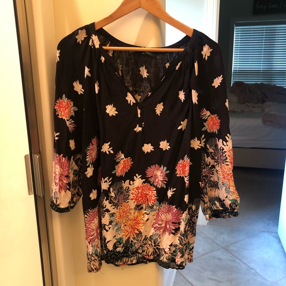 Floral Print Blouse (1X)